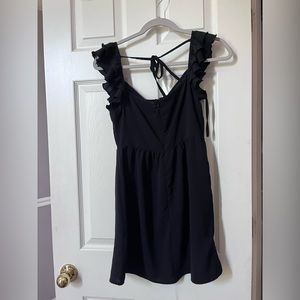 black mini dress